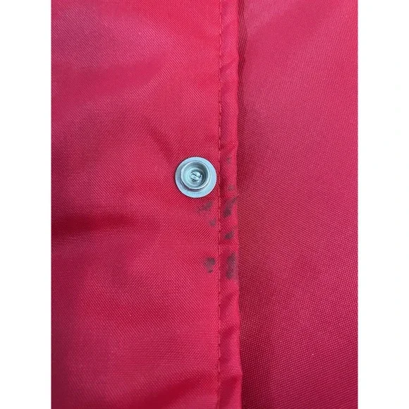 Vintage Swingster BUSH HOG Red Work Farm Jacket Hooded Sz Small Tractor Mechanic